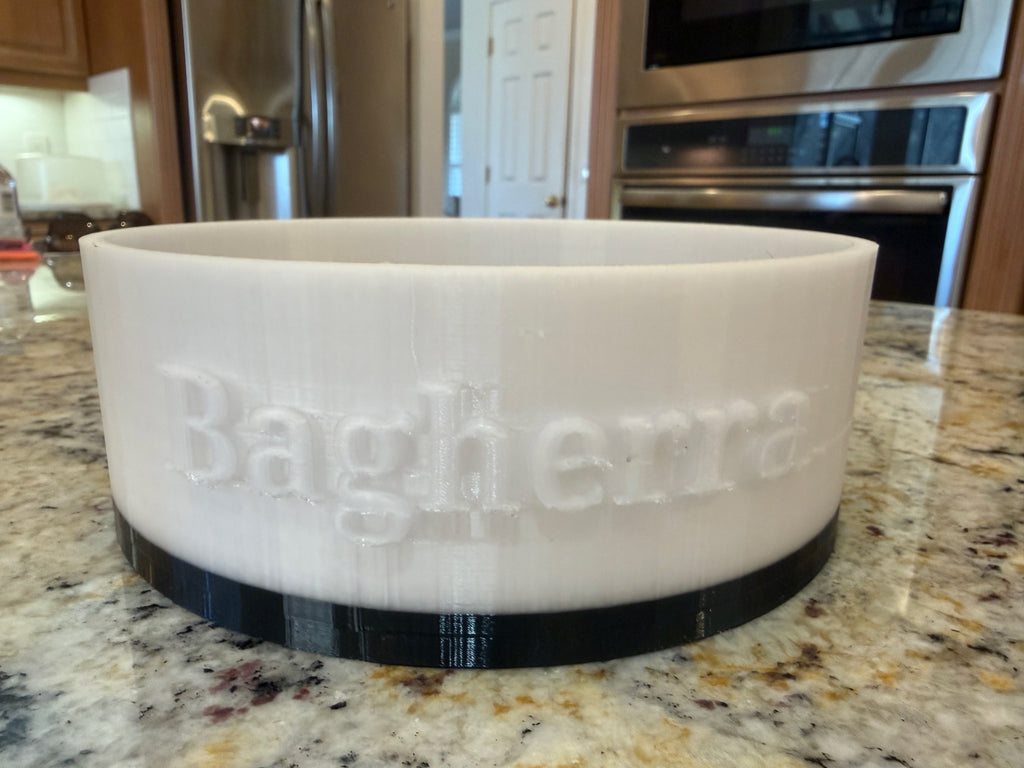 Customizable Translucent PETG Dog Bowl AMS Ready
