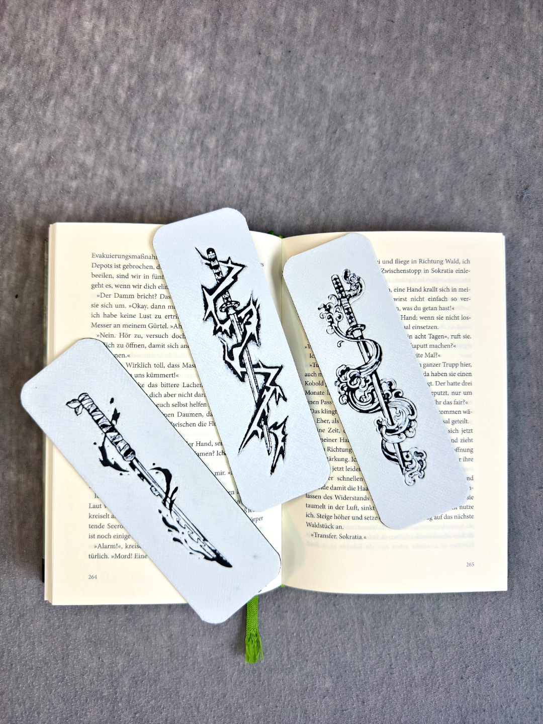 Epic Sword Bookmark Set|HueForge|Fantasy - Samurai
