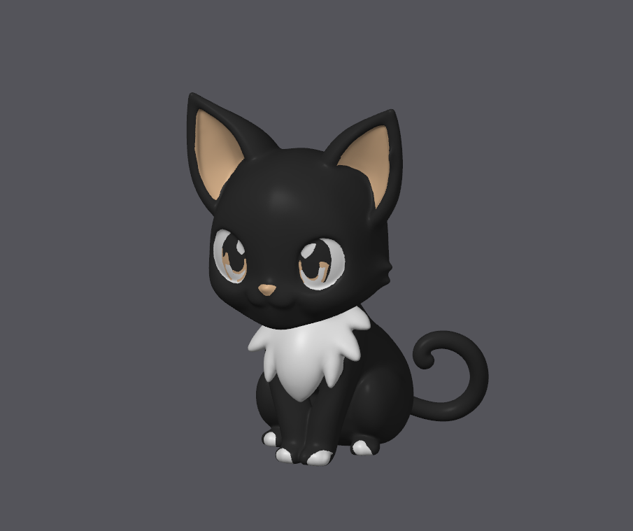 Cute Cat with Fuzzy Fur - Printmon Maker