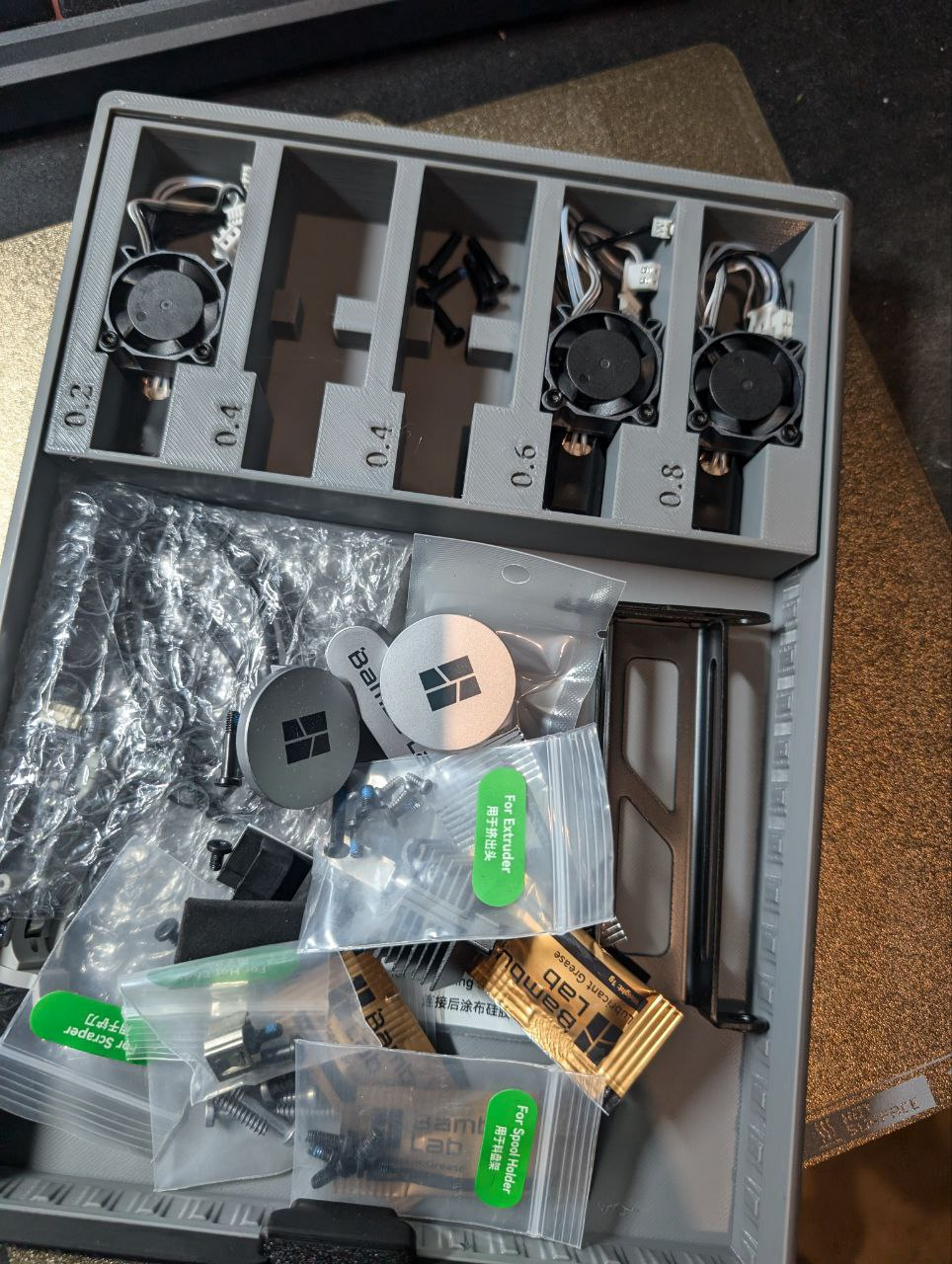 Simple X1C hotend stand For AMS riser v2 drawers