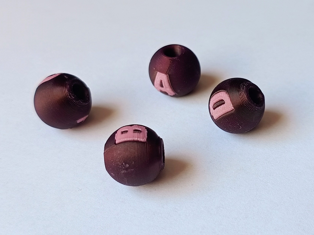 Beads with letters and numbers