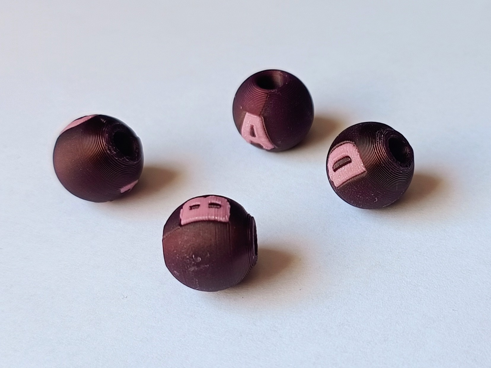 Beads with letters and numbers