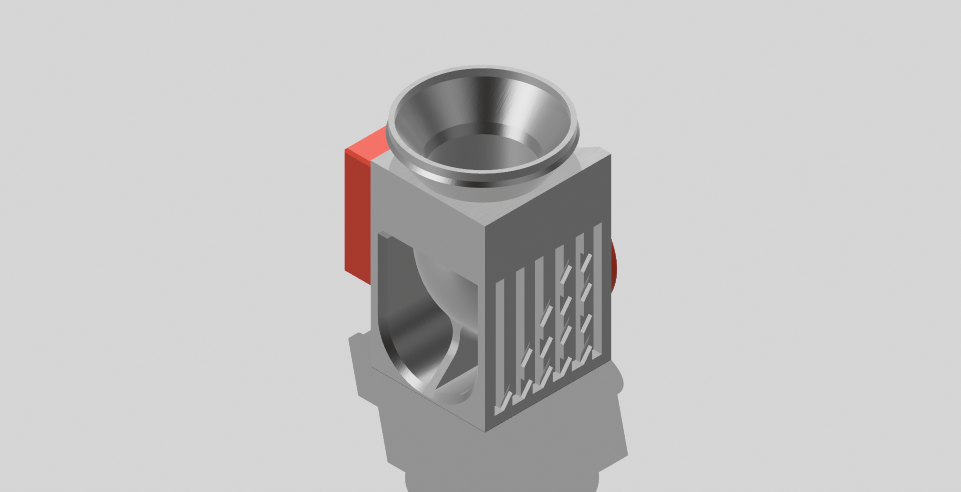MG995 Servo holder. Pellet Dispenser System