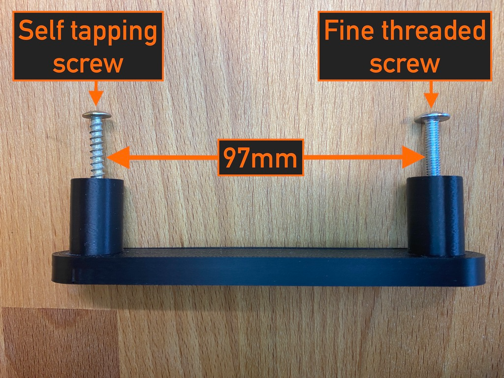 Drawer handles with interchangeable covers (97mm)