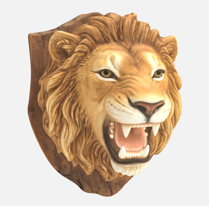 Lion Head Bust - Wall Mount