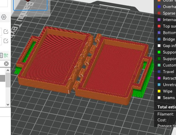 Briefcase / Case with 1.75mm Filament Hinge