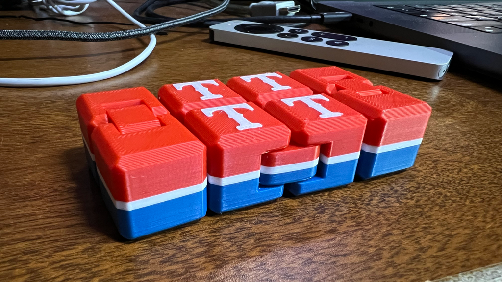 Texas Rangers Infinity Cube