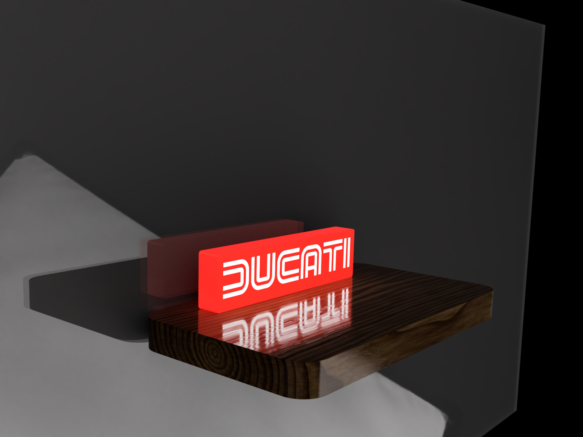 Ducati 1977-1985 logo Led Lamp