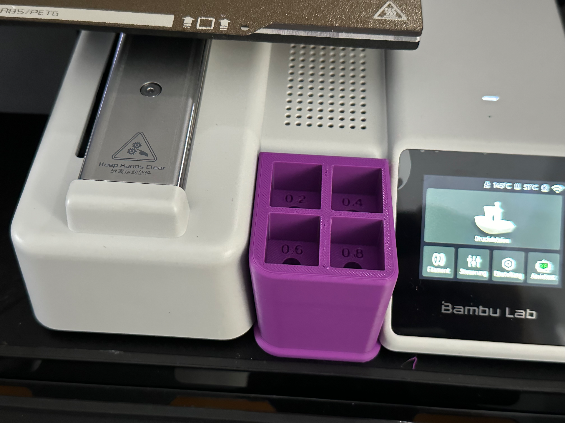 Precision Nozzle Container with Stylus upgrade for the Bambulab A1mini