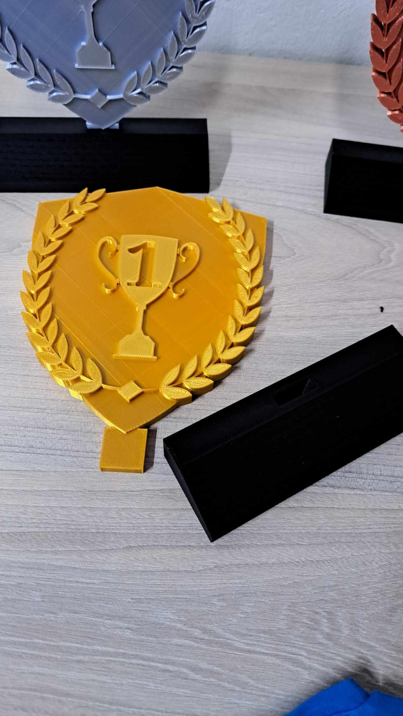 Trophy awards first second third place