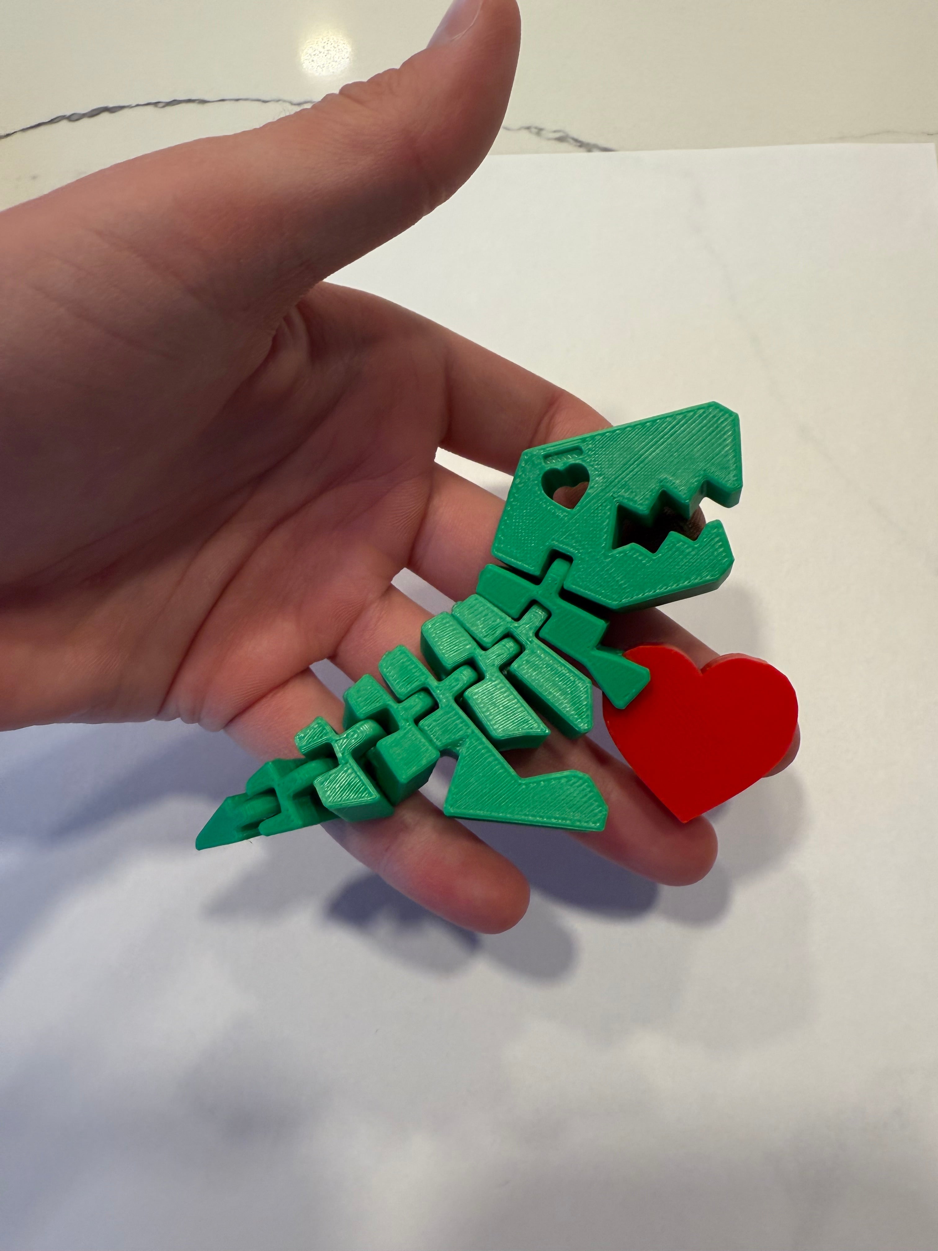 Flexi Rex With Heart For Valentine's Day