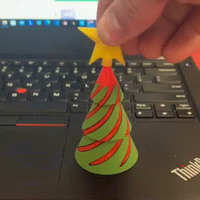 Passthrough Christmas tree with Optional Topper