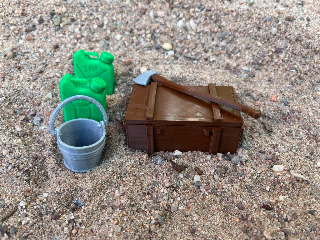 Army box 1:10 and 1:12, RC car, miniature, diorama