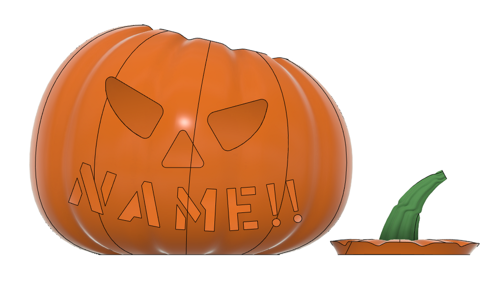 LED Tea Light Pumpkin Decoration with Name-Mouth