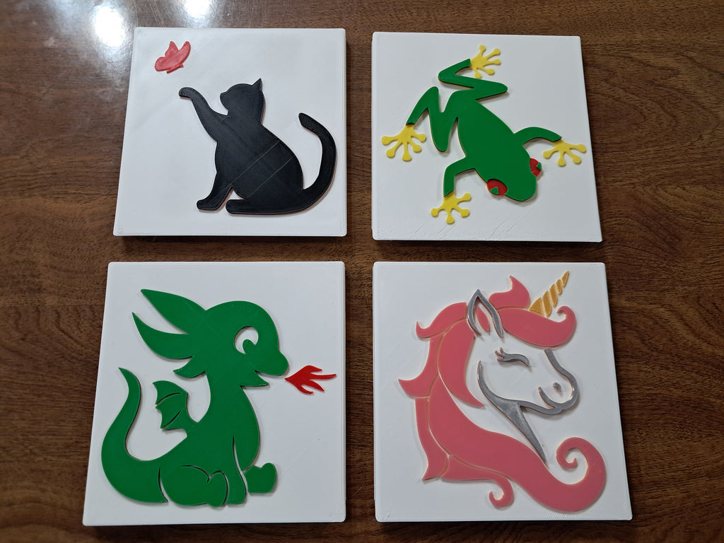 Desk Decor System with Interchangeable Faceplates