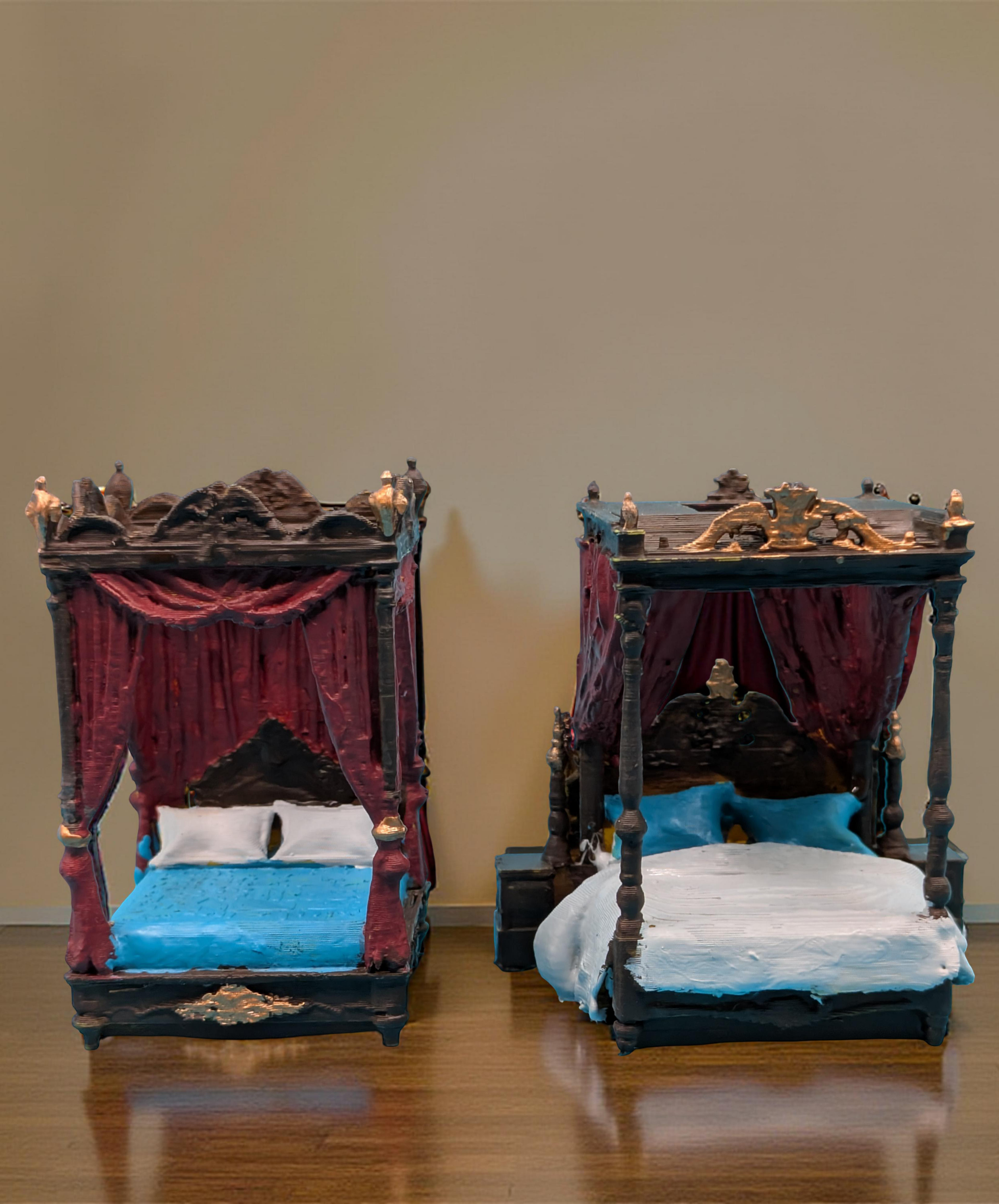 Furniture set 1 (four-poster beds)