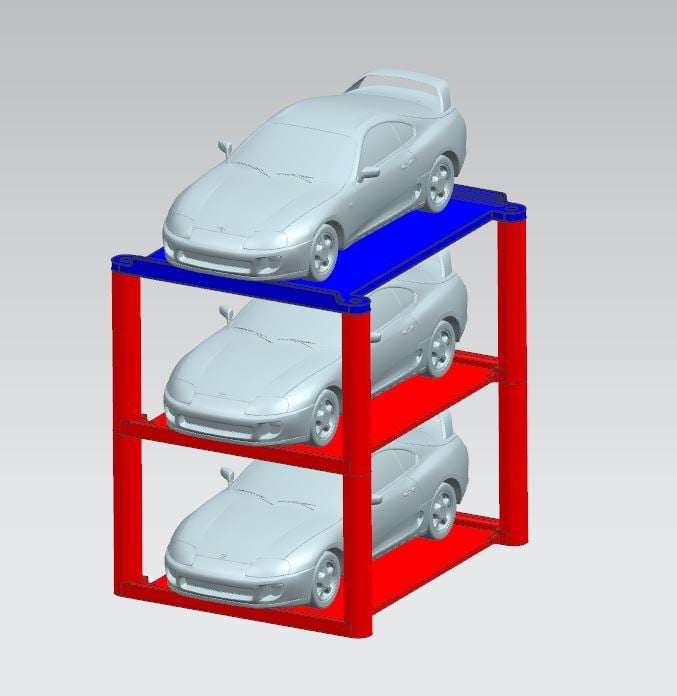 1/18 car model stackable rack