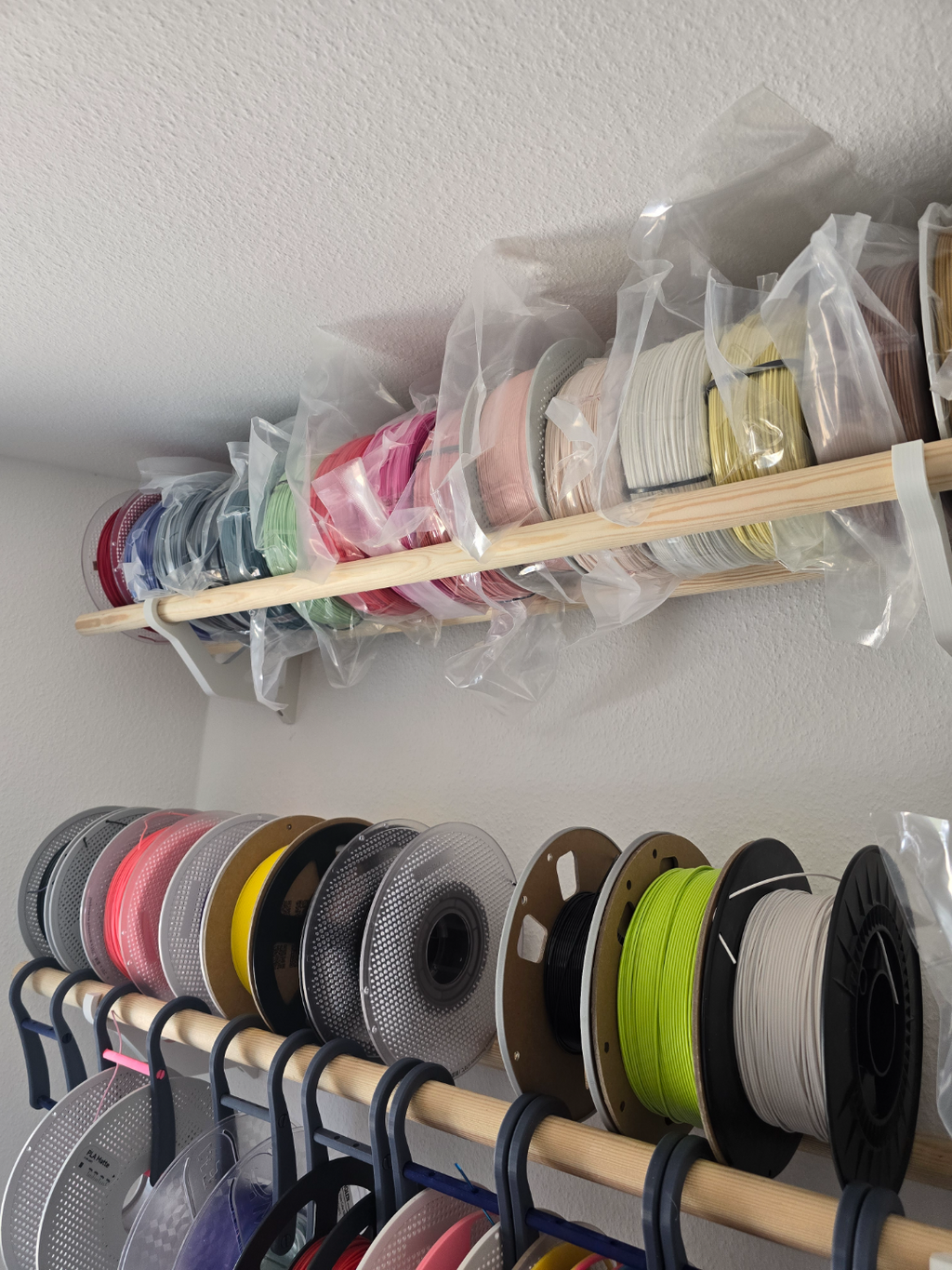 Filament Shelf for 28mm (~1.1 inch) rod/dowel/wood