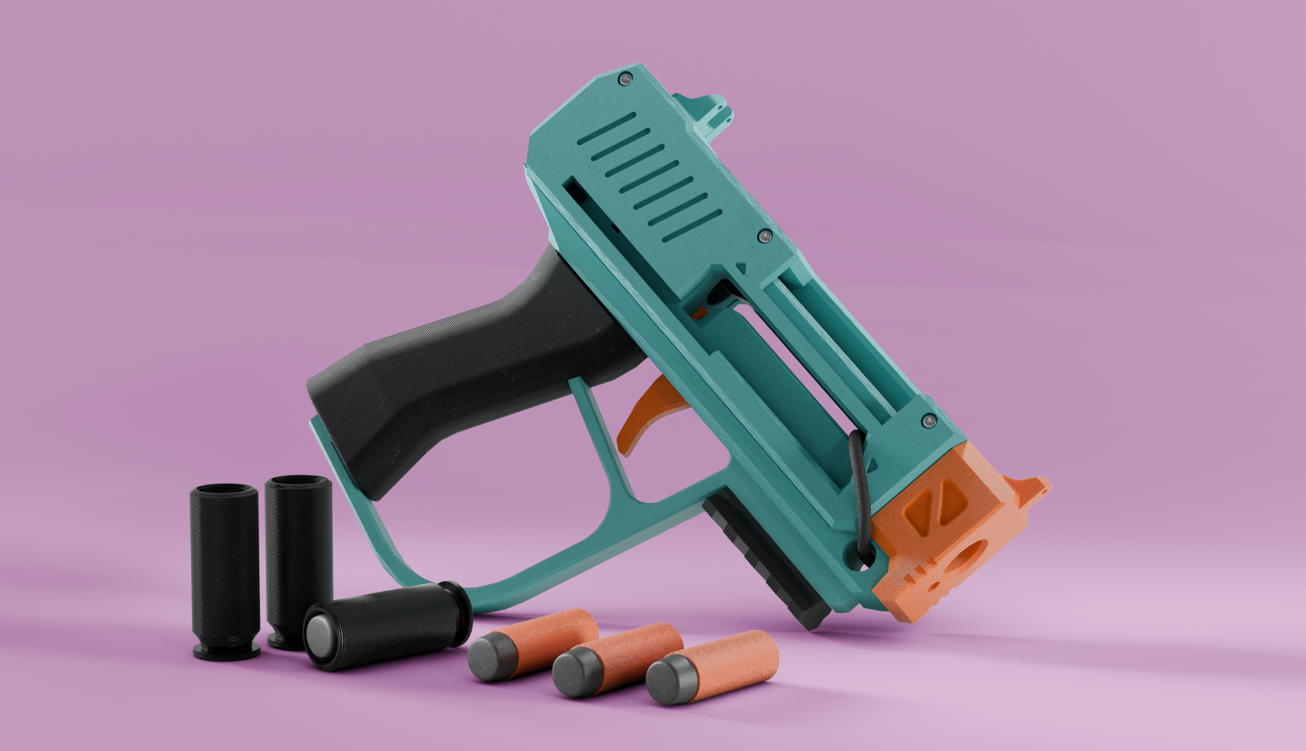 Shell ejecting Nerf string blaster