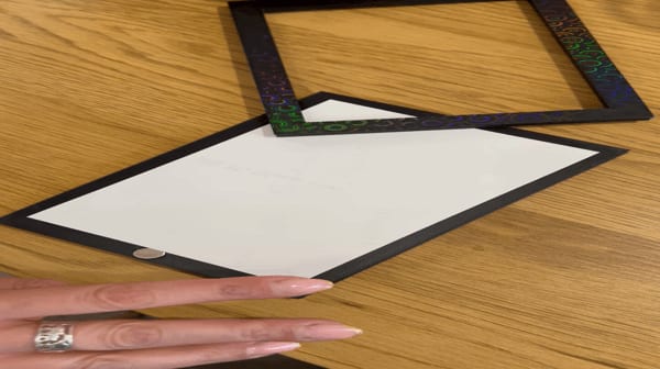 Picture frame with magnets