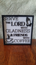 Serve the Lord Sign (LightBox Optional)