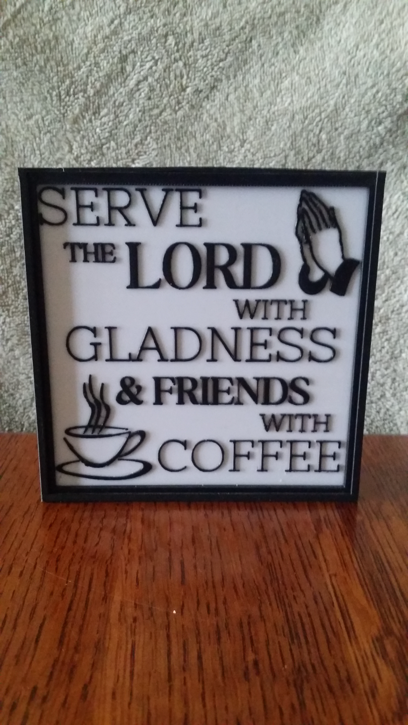 Serve the Lord Sign (LightBox Optional)