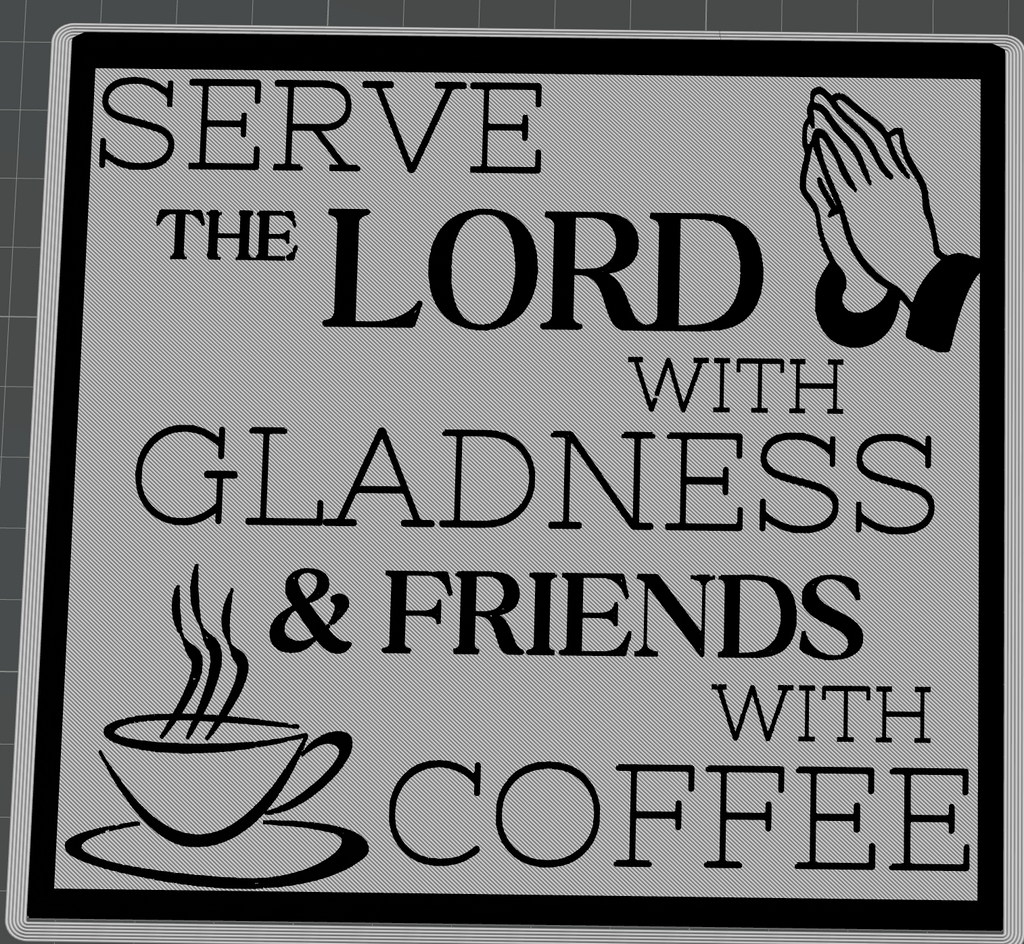 Serve the Lord Sign (LightBox Optional)