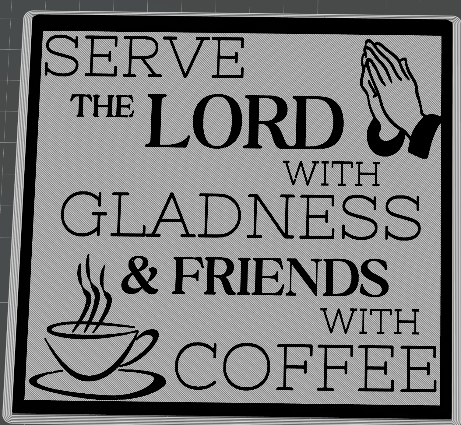 Serve the Lord Sign (LightBox Optional)