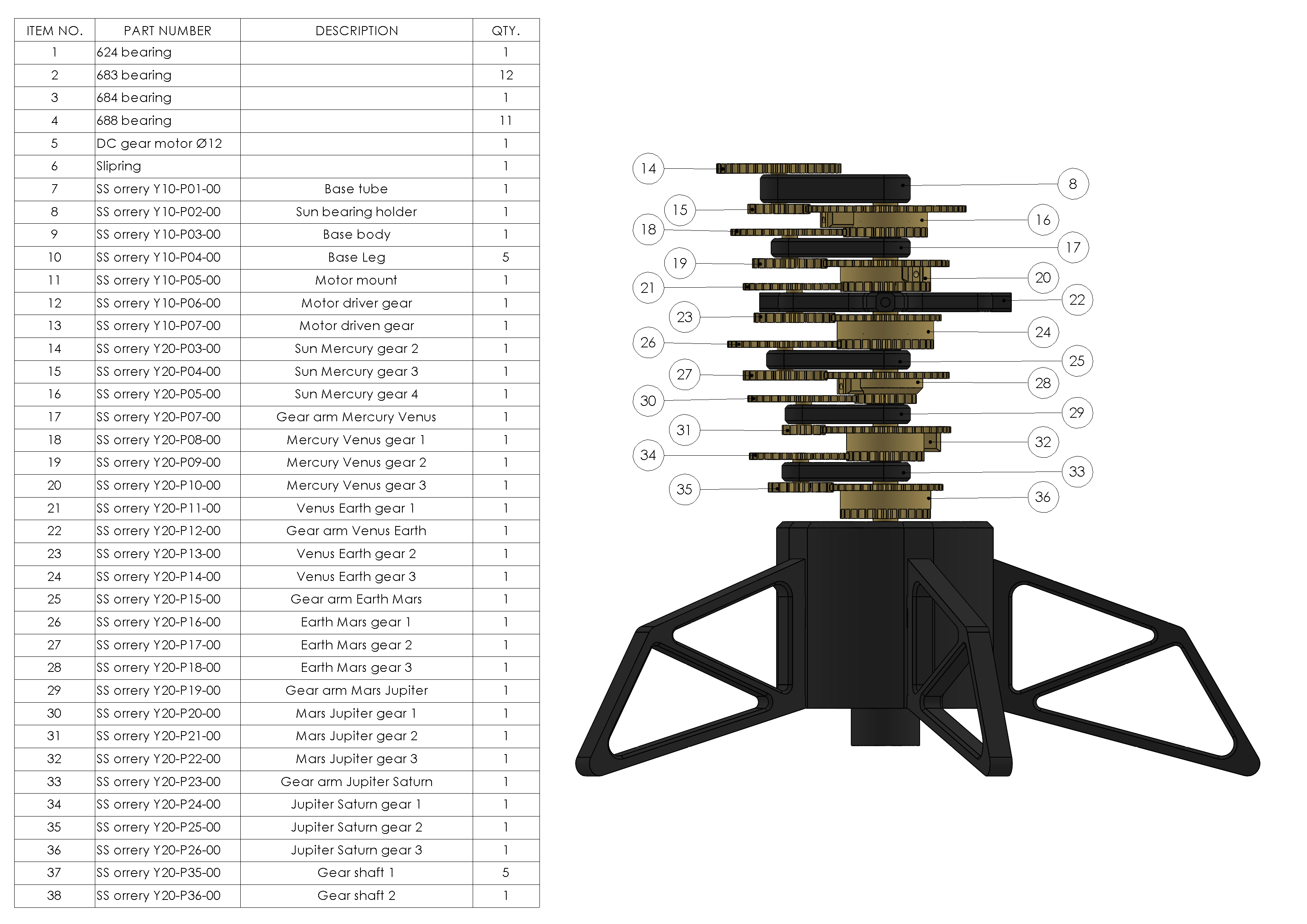 Solar System Model - Orrery (99.9% accuracy)