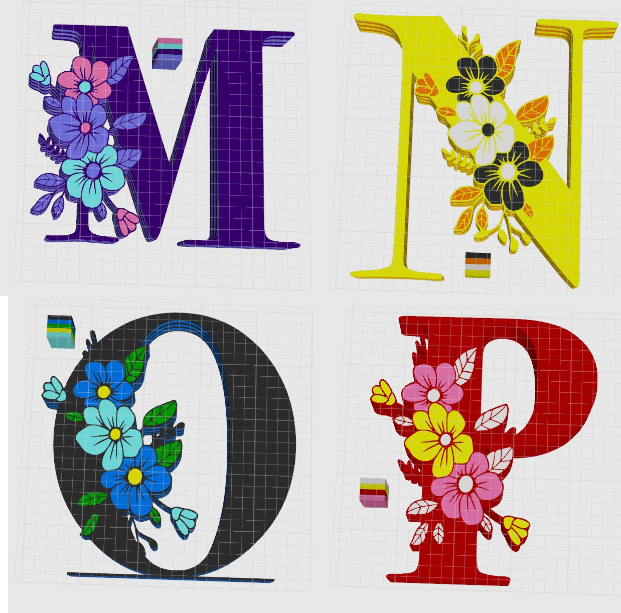 Alphabet Decor - Flowers