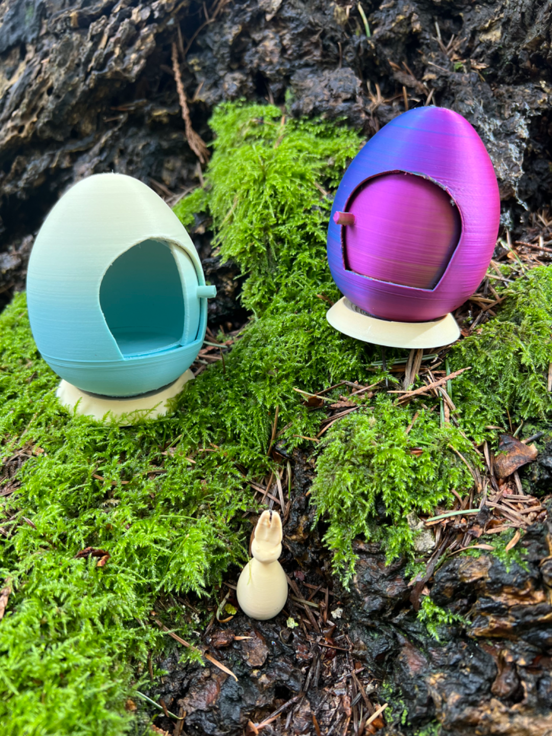 Super easy print Easter House Egg door opening