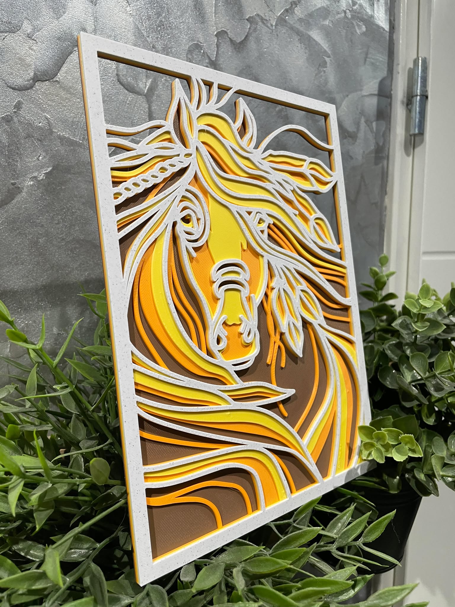 Customizable Layered mandala horse layered