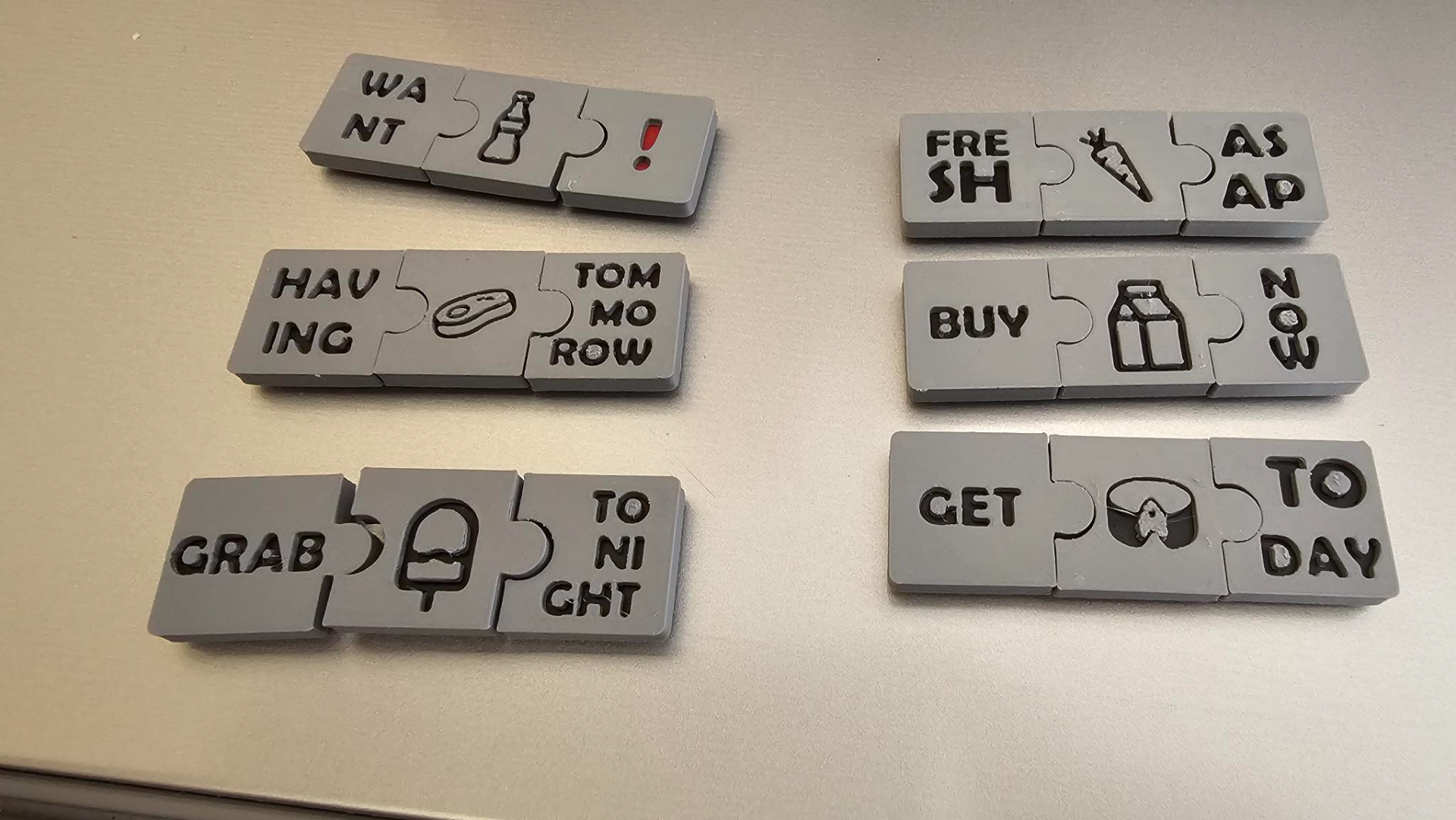 Puzzle Fridge Note magnets