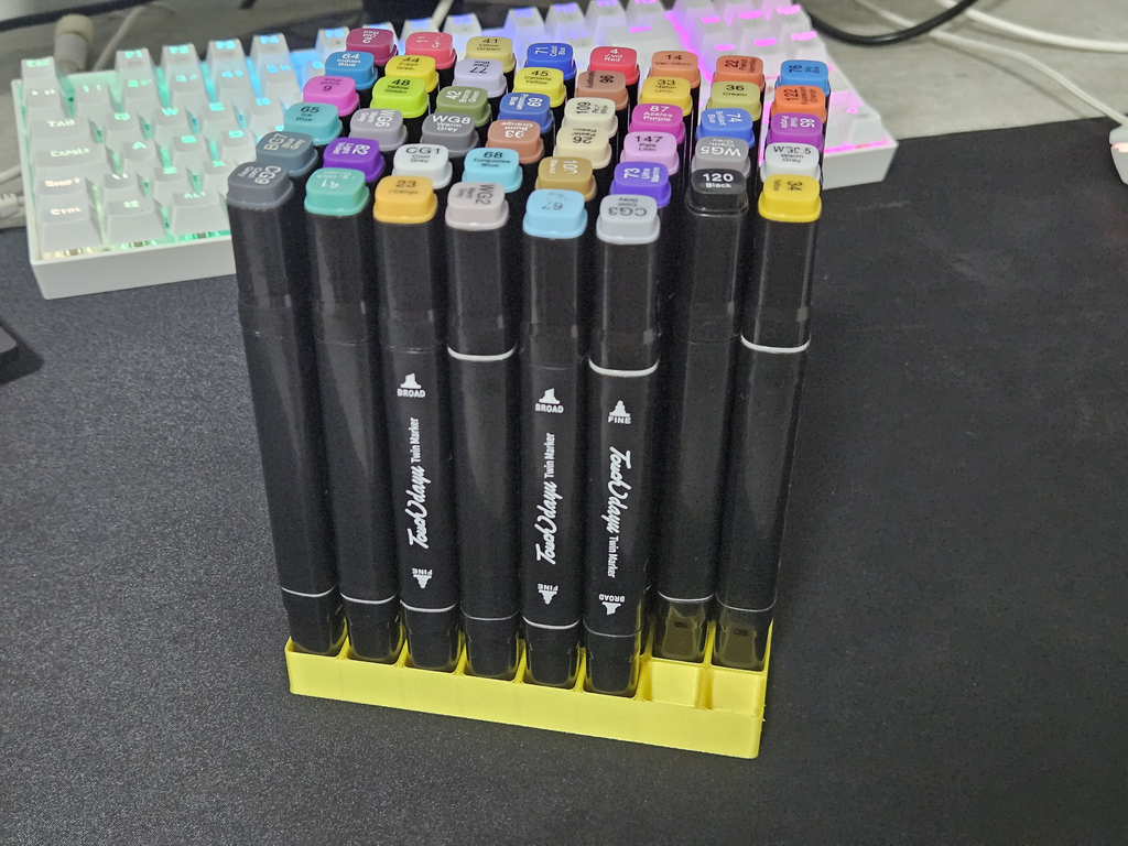 Parametric Grid Organizer for Marker Bags & Cases