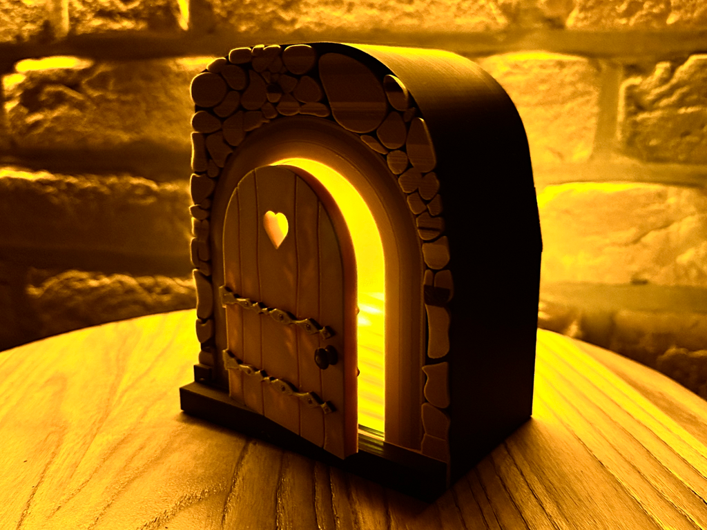 Fairy Door with Steps (optional LED-light)