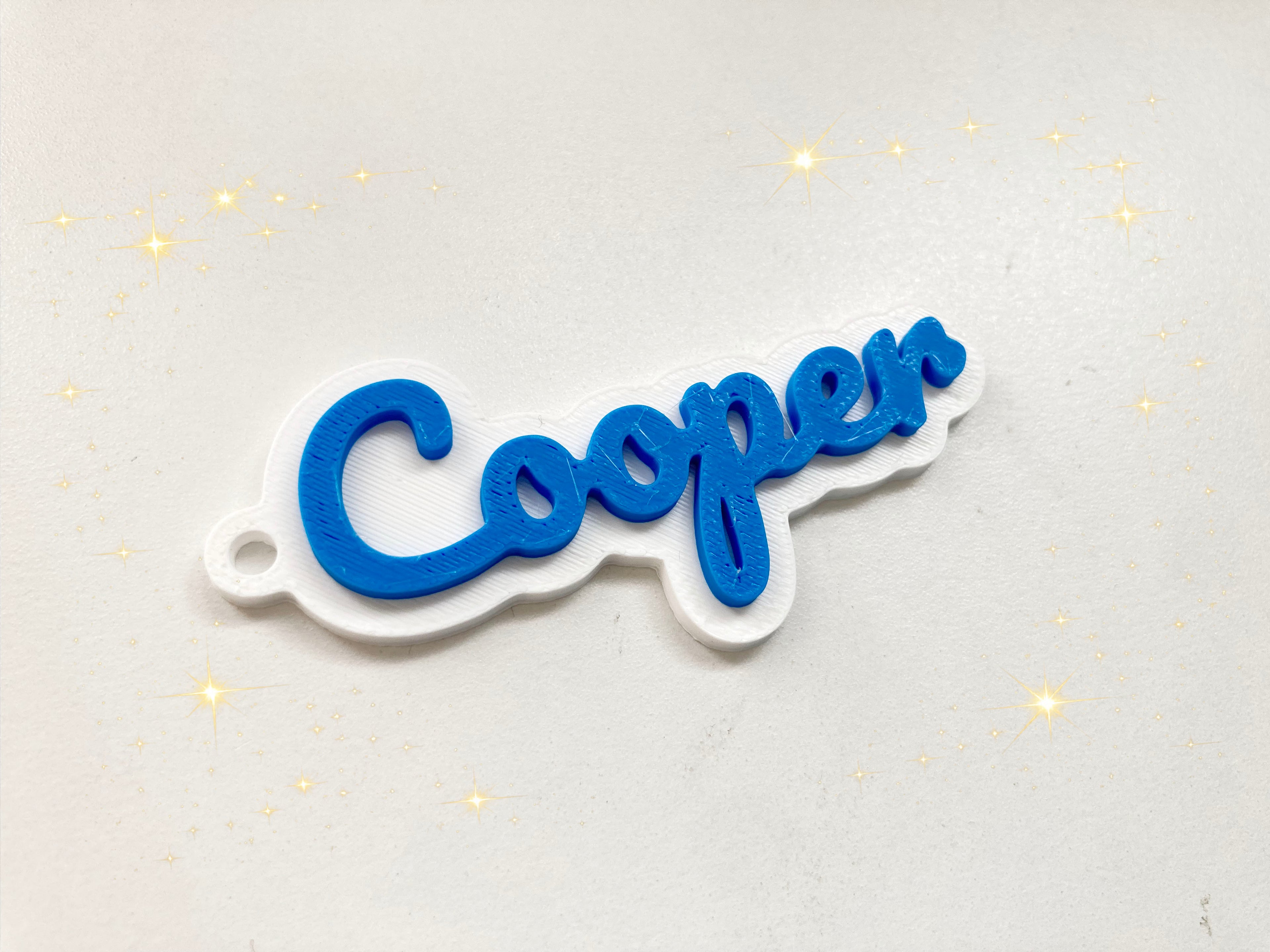Customizable Parametric Name Keychain_吉田工房