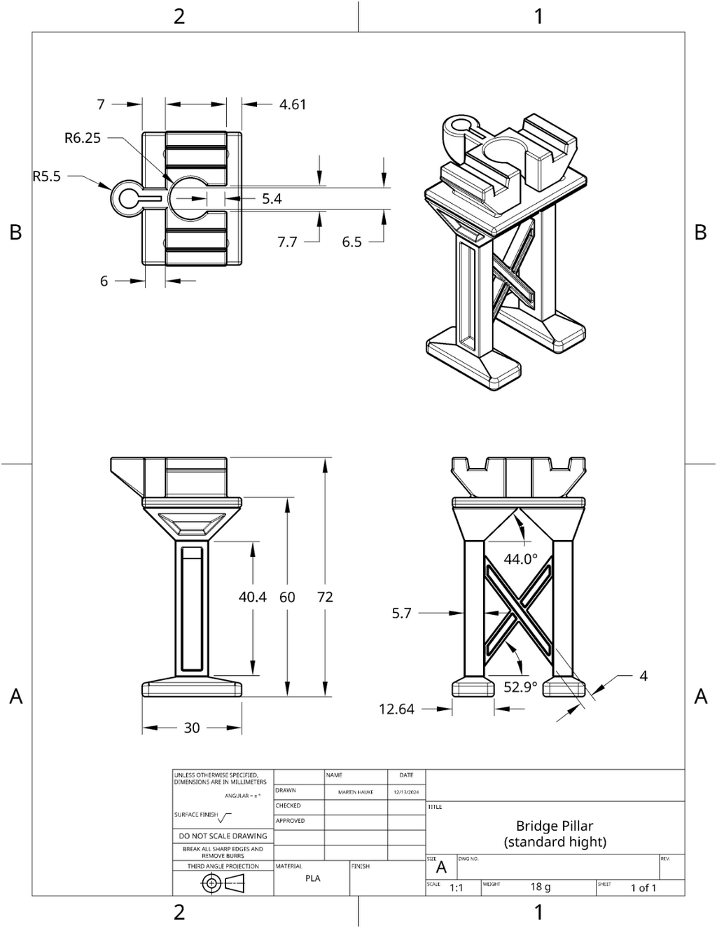 Bridge Pillar for train tracks (Ikea/Brio)