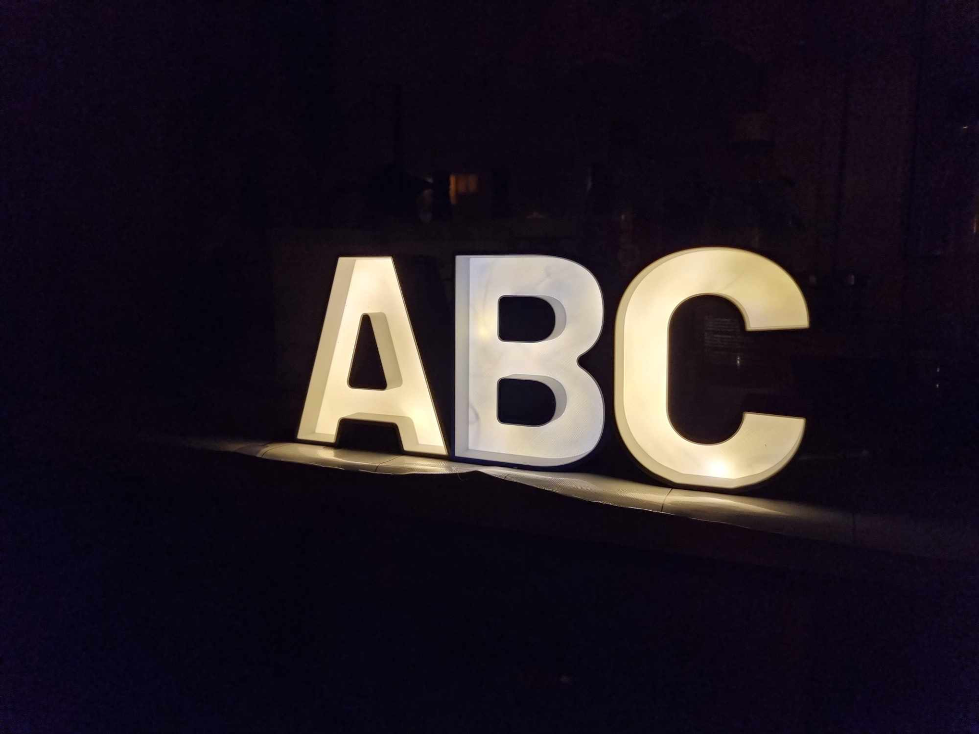 LED LIGHT SIGN LETTERS BASE