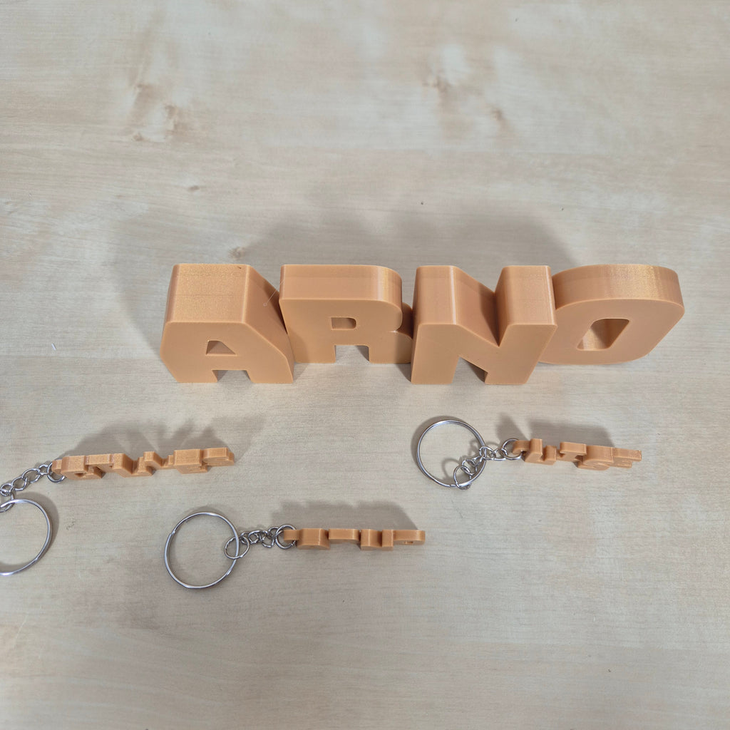 Customizable Name Keychain with Adjustable Spacing