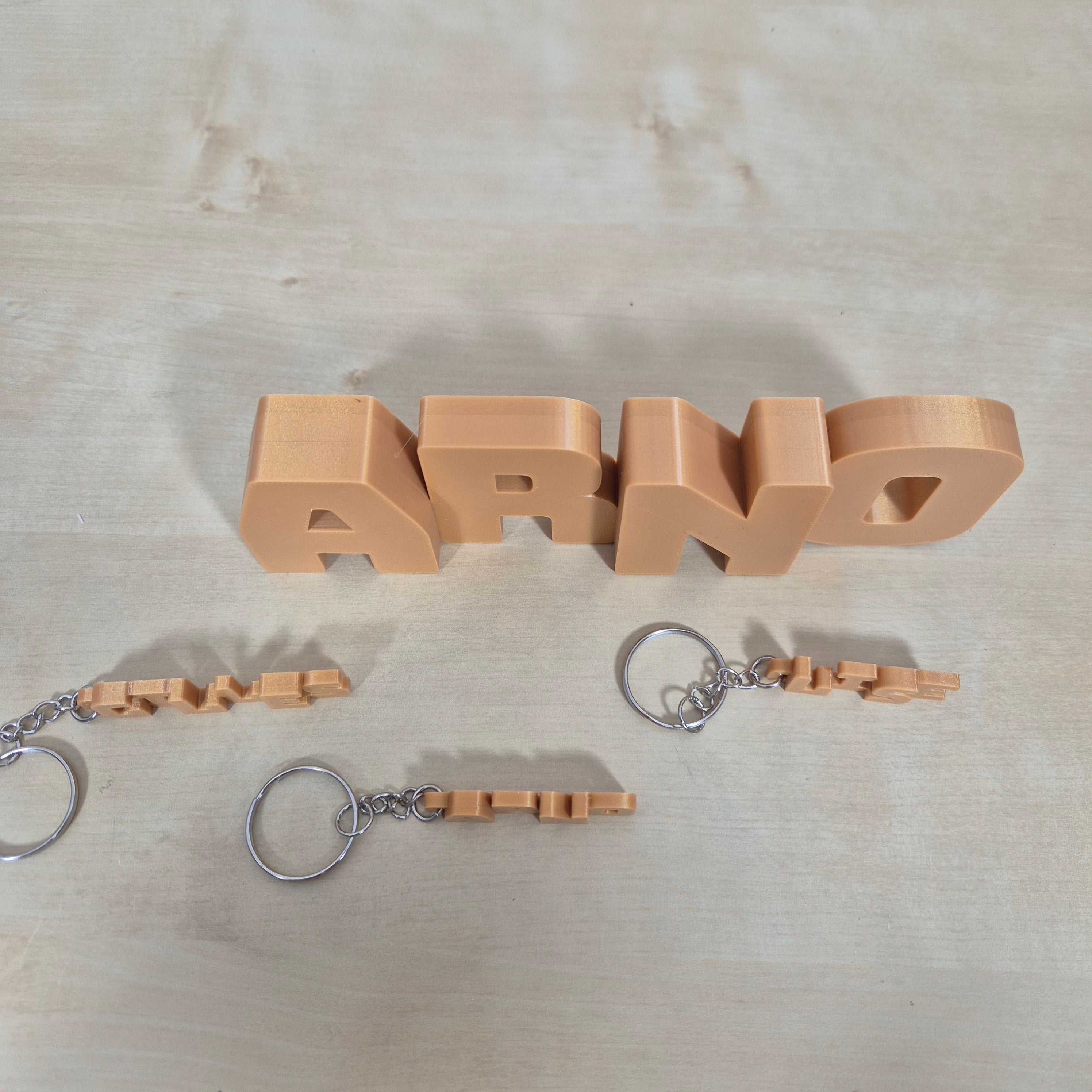 Customizable Name Keychain with Adjustable Spacing