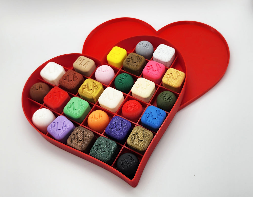 Filament Swatch Heart Candy Box
