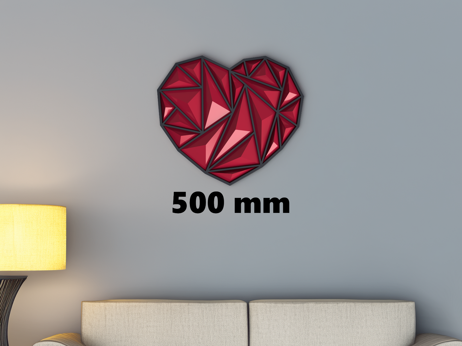 Heart wall art decoration