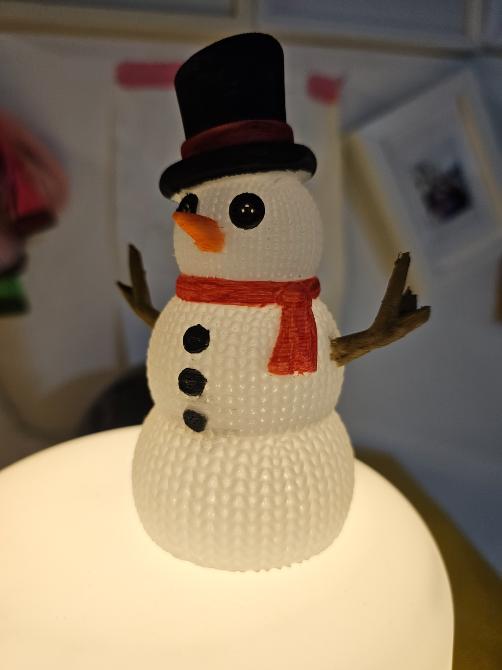 snowman knit Christmas CONTEST LED lamp
