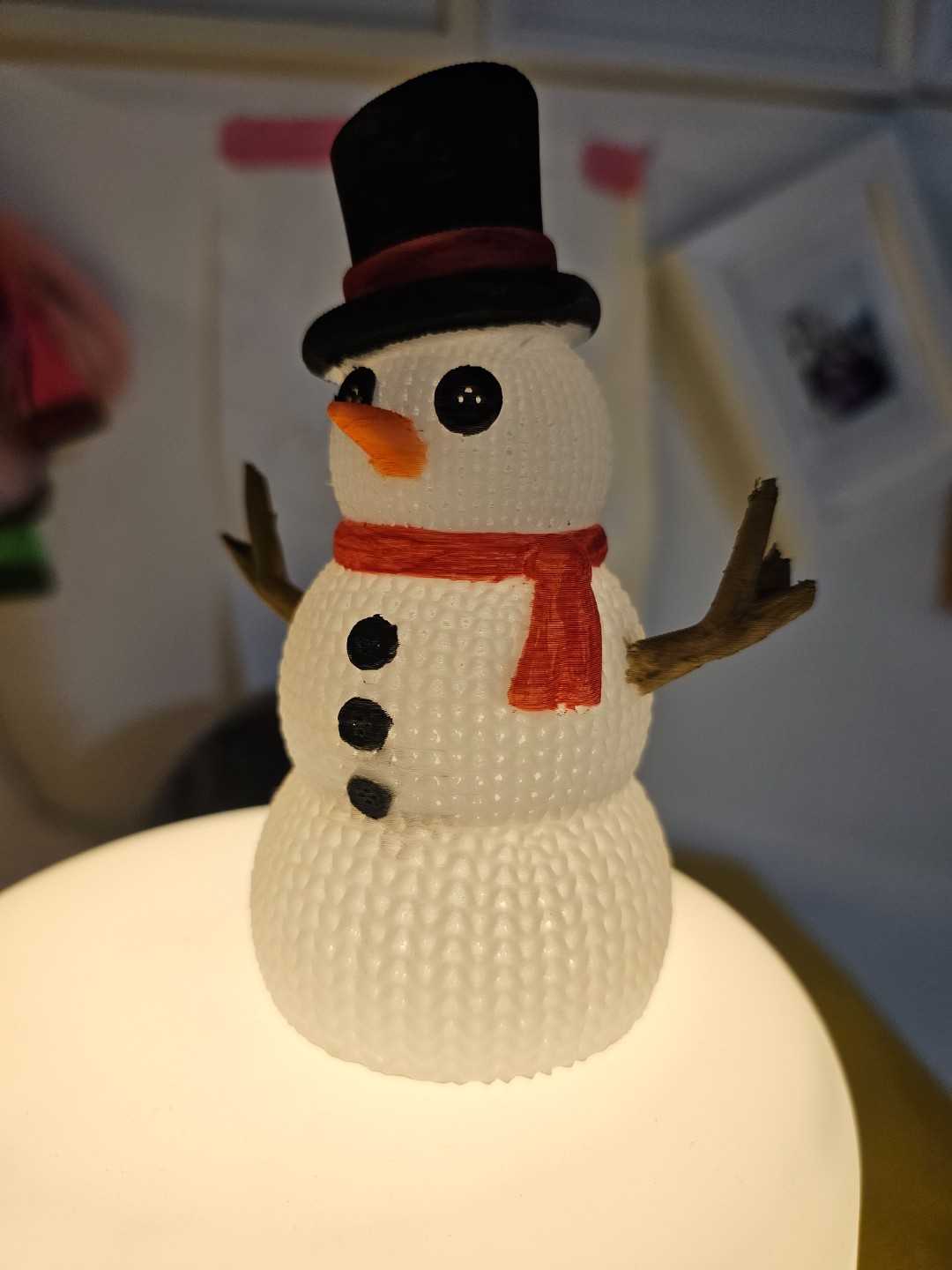 snowman knit Christmas CONTEST LED lamp