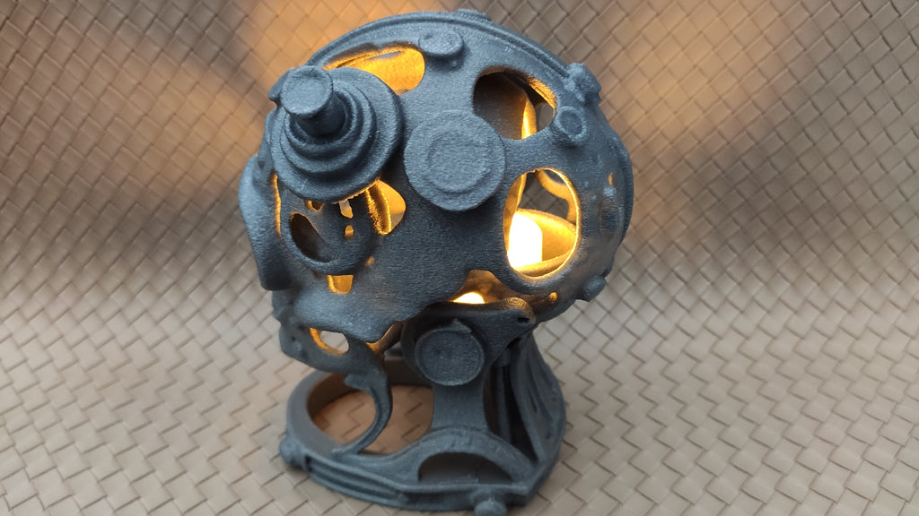 Steampunk Skull - LED tea light holder