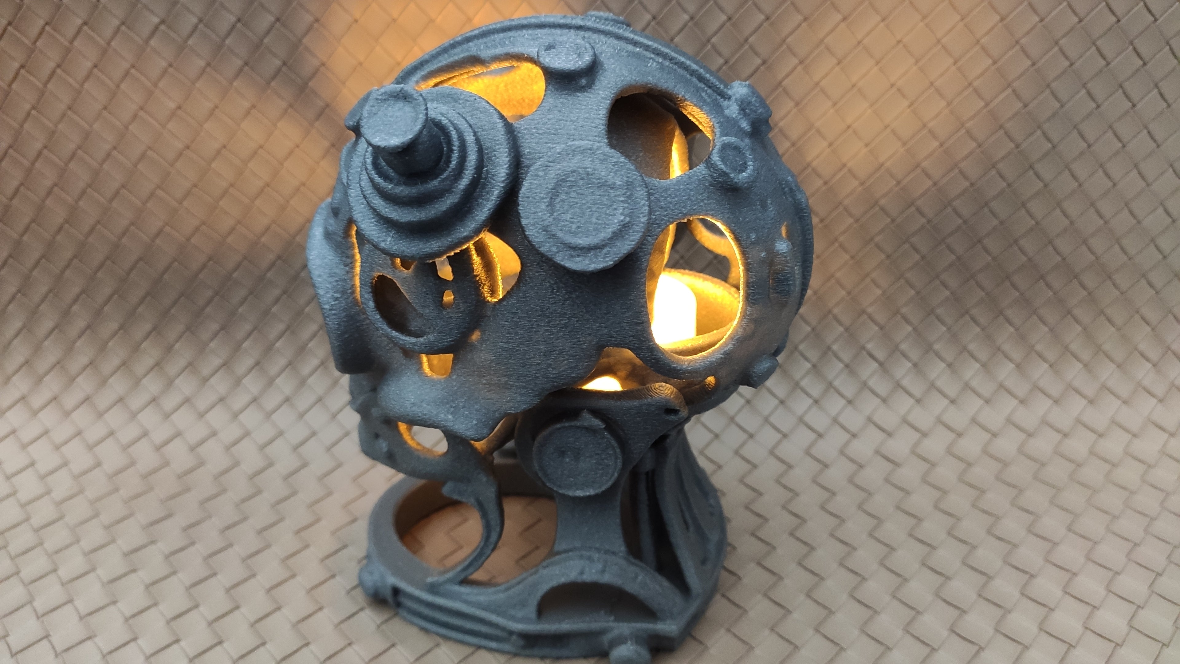Steampunk Skull - LED tea light holder