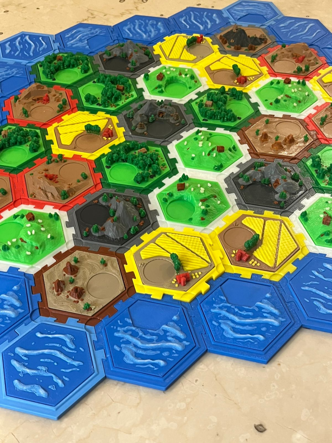 Catan Interlocking Tiles (No Magnets Needed)