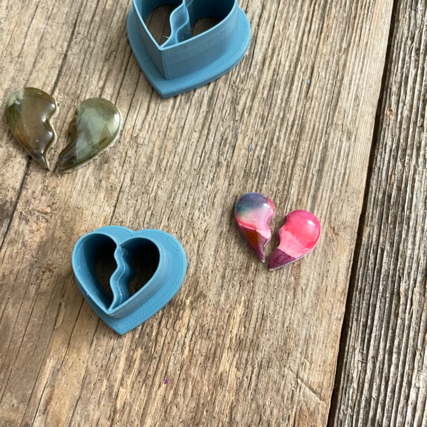 Best Friends Forever Heart Necklace Earring Cutter