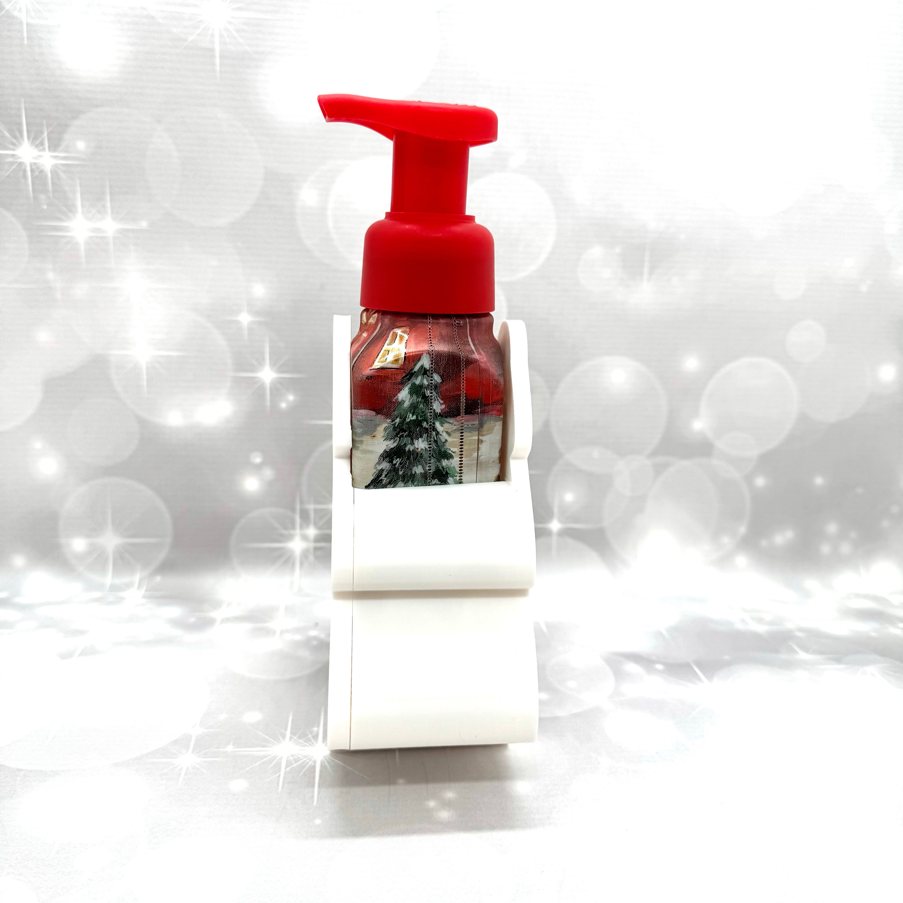 Small Xmas Tree Snack Cake B&BW Soap Bottle Holder