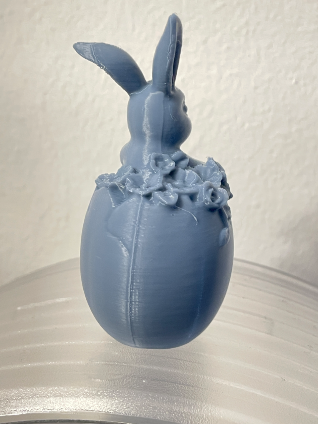 Cute easter bunny in easter Egg